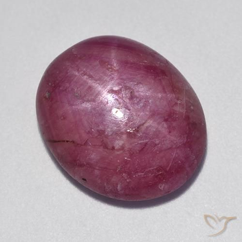 11.80ct Natürlicher Magenta-Rosa Sternrubin, Oval, Lichtundurchlässig