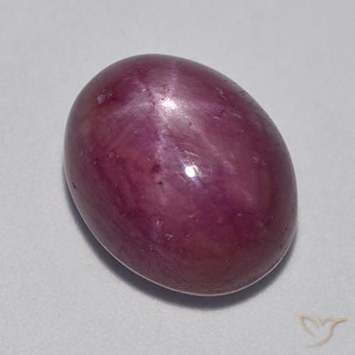 9,17 ctw natürlicher Mittel-Dunkelviolett Sternrubin, Oval, Lichtundurchlässig