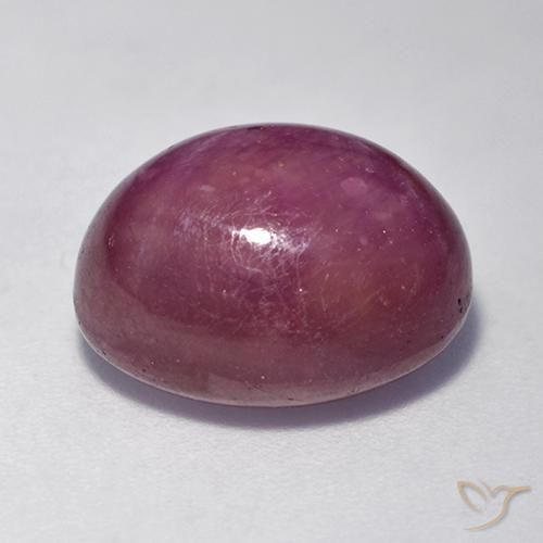 9,17 ctw natürlicher Mittel-Dunkelviolett Sternrubin, Oval, Lichtundurchlässig
