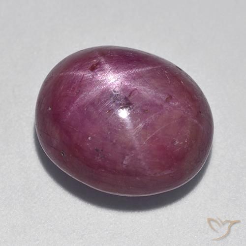 9,17 ctw natürlicher Mittel-Dunkelviolett Sternrubin, Oval, Lichtundurchlässig