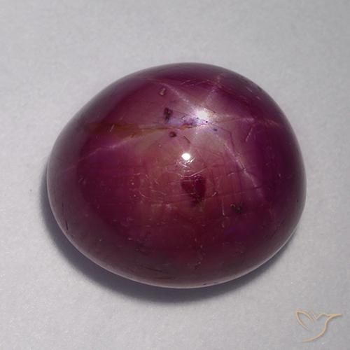 9,17 ctw natürlicher Himbeerrot Sternrubin, Oval, Lichtundurchlässig