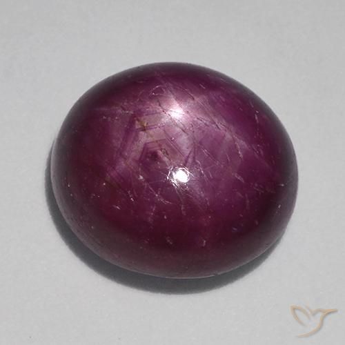 10.71ct Natürlicher Mittel-Dunkelviolett Sternrubin, Oval, Lichtundurchlässig