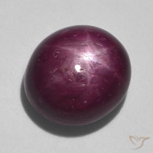 9,17 ctw natürlicher Mittel-Dunkelviolett Sternrubin, Oval, Lichtundurchlässig