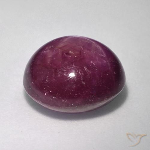 9,17 ctw natürlicher Mittel-Dunkelviolett Sternrubin, Oval, Lichtundurchlässig