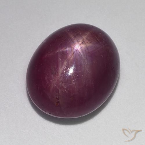 13.18ct Natürlicher rötlich-lila Sternrubin, Oval, Lichtundurchlässig