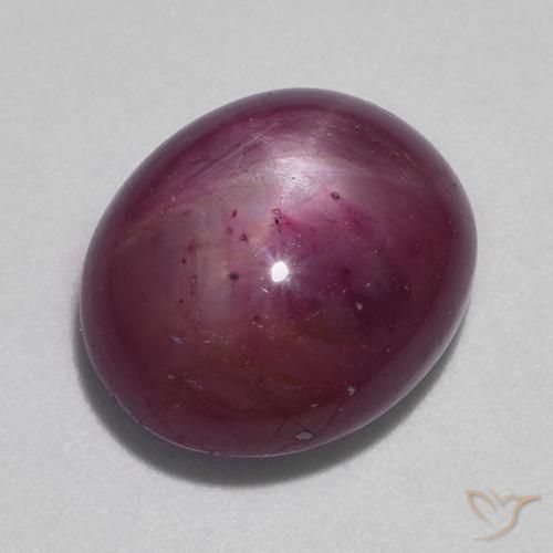 10.15ct Natürlicher Mittel-Dunkelviolett Sternrubin, Oval, Lichtundurchlässig