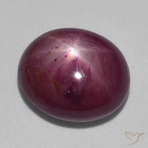 9,17 ctw natürlicher Mittel-Dunkelviolett Sternrubin, Oval, Lichtundurchlässig