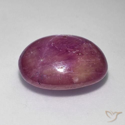 9,17 ctw natürlicher Graues Magenta Sternrubin, Oval, Lichtundurchlässig