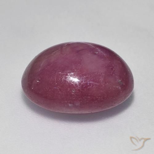 9,17 ctw natürlicher Mittel-Dunkelviolett Sternrubin, Oval, Lichtundurchlässig