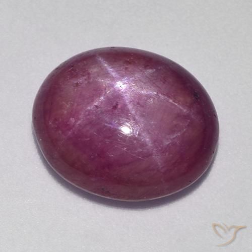 9.50ct Natürlicher Mittel-Dunkelviolett Sternrubin, Oval, Lichtundurchlässig