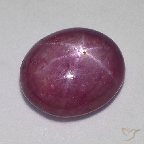 9,17 ctw natürlicher Mittel-Dunkelviolett Sternrubin, Oval, Lichtundurchlässig