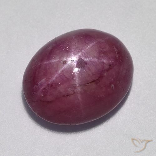 10.57ct Natürlicher Mittel-Dunkelviolett Sternrubin, Oval, Lichtundurchlässig