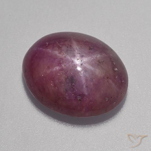 6.46ct Natürlicher Lila Rot Sternrubin, Oval, Lichtundurchlässig