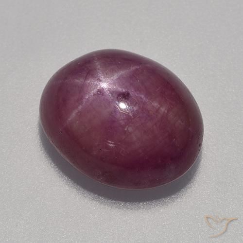 9,17 ctw natürlicher Himbeerrot Sternrubin, Oval, Lichtundurchlässig