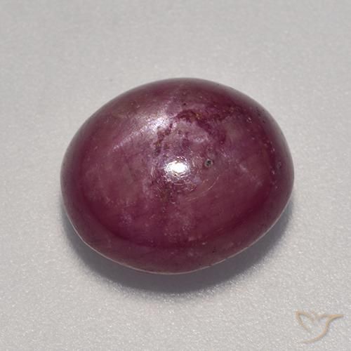 7.13ct Natürlicher Lila Rot Sternrubin, Oval, Lichtundurchlässig