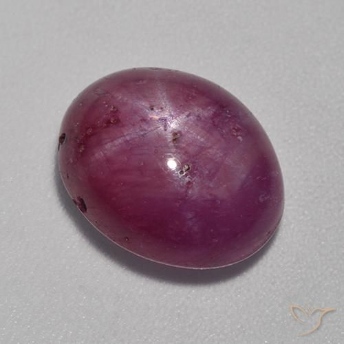 8.53ct Natürlicher Mittel-Dunkelviolett Sternrubin, Oval, Lichtundurchlässig