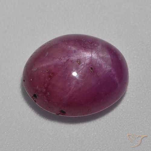 9,17 ctw natürlicher Mittel-Dunkelviolett Sternrubin, Oval, Lichtundurchlässig