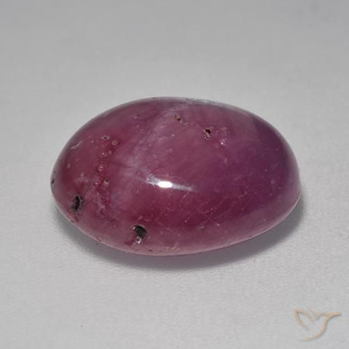 9,17 ctw natürlicher Mittel-Dunkelviolett Sternrubin, Oval, Lichtundurchlässig