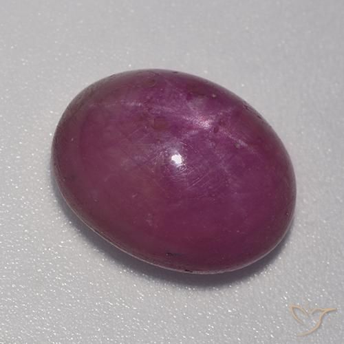 8.86ct Natürlicher Mittel-Dunkelviolett Sternrubin, Oval, Lichtundurchlässig