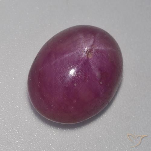 9,17 ctw natürlicher Mittel-Dunkelviolett Sternrubin, Oval, Lichtundurchlässig
