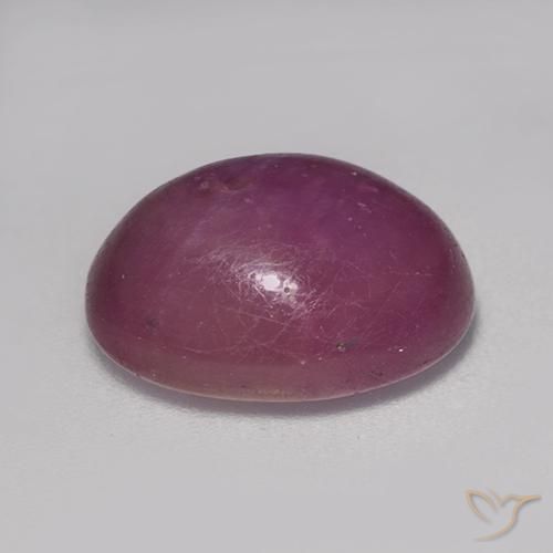 9,17 ctw natürlicher Mittel-Dunkelviolett Sternrubin, Oval, Lichtundurchlässig