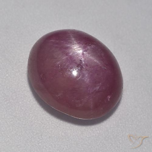 6.32ct Natürlicher Pflaume Lila Sternrubin, Oval, Lichtundurchlässig