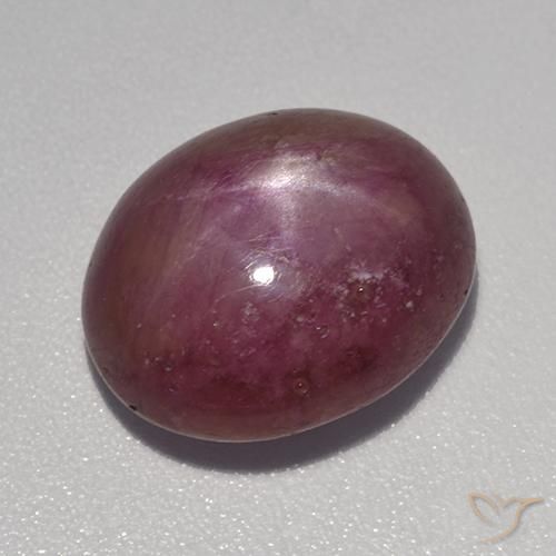 9.31ct Natürlicher Mittel-Dunkelviolett Sternrubin, Oval, Lichtundurchlässig