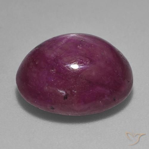 9,17 ctw natürlicher Mittel-Dunkelviolett Sternrubin, Oval, Lichtundurchlässig