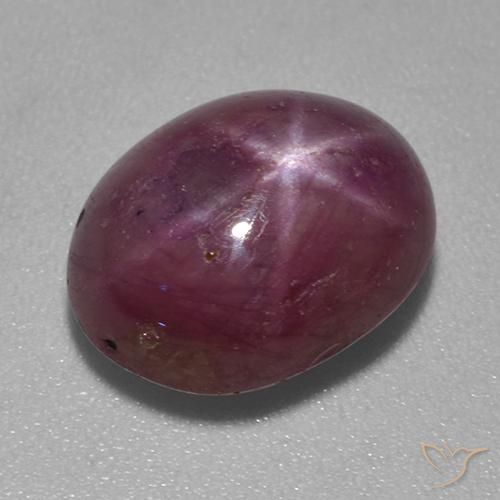 7.59ct Natürlicher Mittel-Dunkelviolett Sternrubin, Oval, Lichtundurchlässig