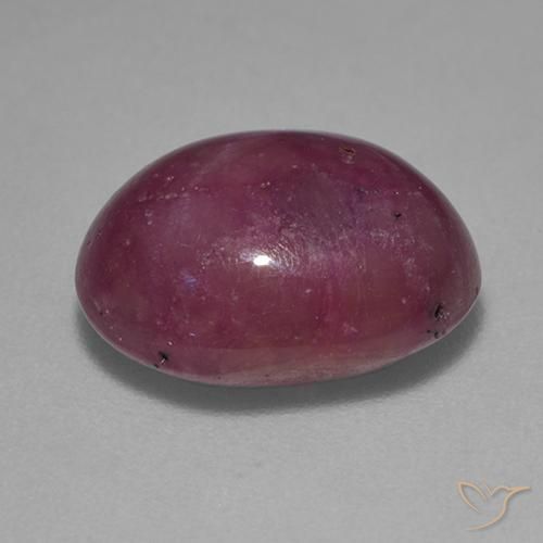 9,17 ctw natürlicher Mittel-Dunkelviolett Sternrubin, Oval, Lichtundurchlässig