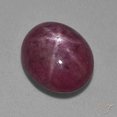 6.26ct Natürlicher rötlich-lila Sternrubin, Oval, Lichtundurchlässig