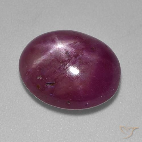 9,17 ctw natürlicher Mittel-Dunkelviolett Sternrubin, Oval, Lichtundurchlässig