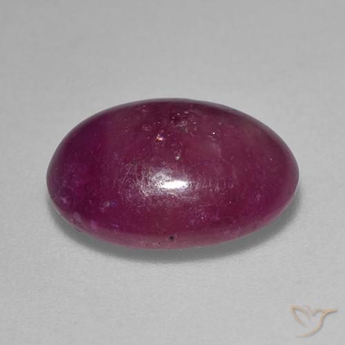 9,17 ctw natürlicher Mittel-Dunkelviolett Sternrubin, Oval, Lichtundurchlässig