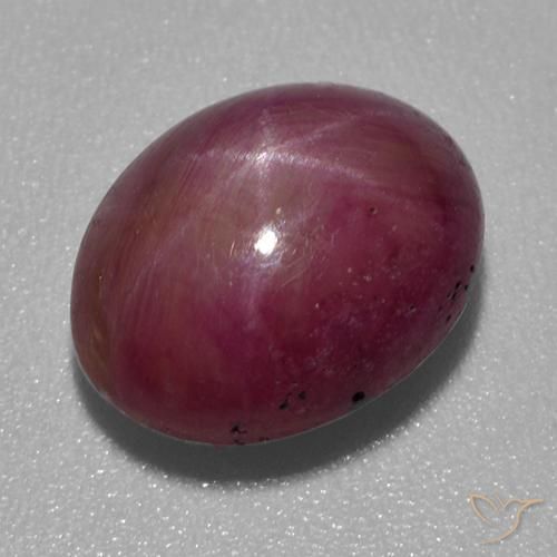 9,17 ctw natürlicher rötlich-lila Sternrubin, Oval, Lichtundurchlässig