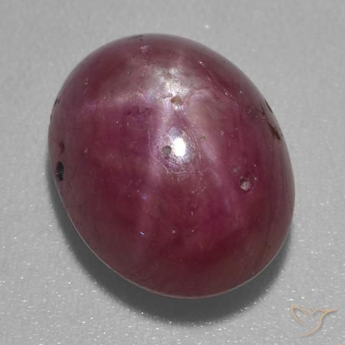 9,17 ctw natürlicher rötlich-lila Sternrubin, Oval, Lichtundurchlässig