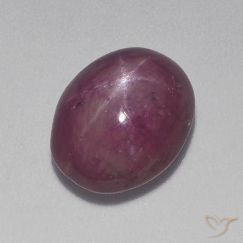 6.10ct Natürlicher rötlich-lila Sternrubin, Oval, Lichtundurchlässig