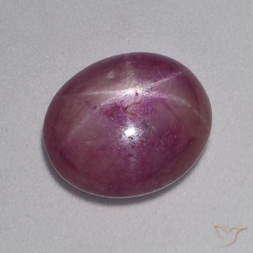 7.19ct Natürlicher Mittel-Dunkelviolett Sternrubin, Oval, Lichtundurchlässig