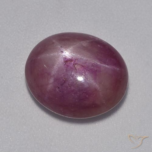 9,17 ctw natürlicher Mittel-Dunkelviolett Sternrubin, Oval, Lichtundurchlässig