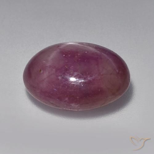 9,17 ctw natürlicher Mittel-Dunkelviolett Sternrubin, Oval, Lichtundurchlässig