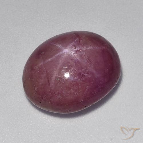 8.90ct Natürlicher Mittel-Dunkelviolett Sternrubin, Oval, Lichtundurchlässig