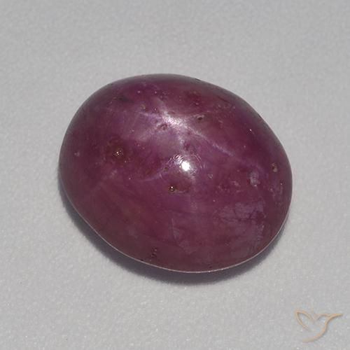 7.78ct Natürlicher rötlich-lila Sternrubin, Oval, Lichtundurchlässig
