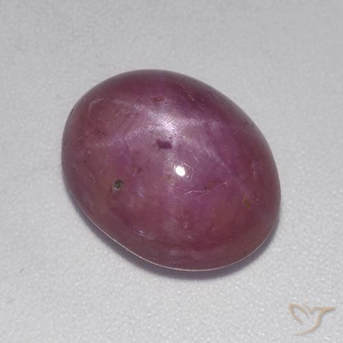 6.80ct Natürlicher Mittel-Dunkelviolett Sternrubin, Oval, Lichtundurchlässig