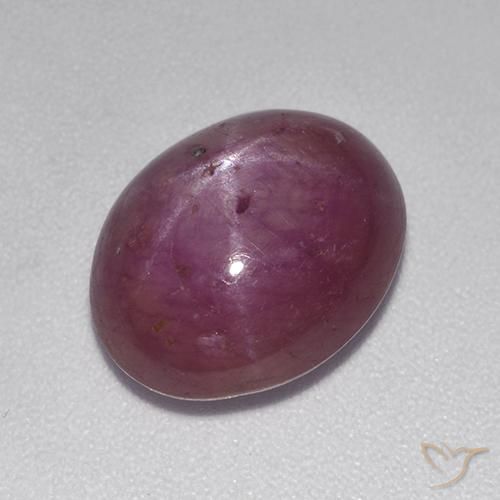 9,17 ctw natürlicher Mittel-Dunkelviolett Sternrubin, Oval, Lichtundurchlässig