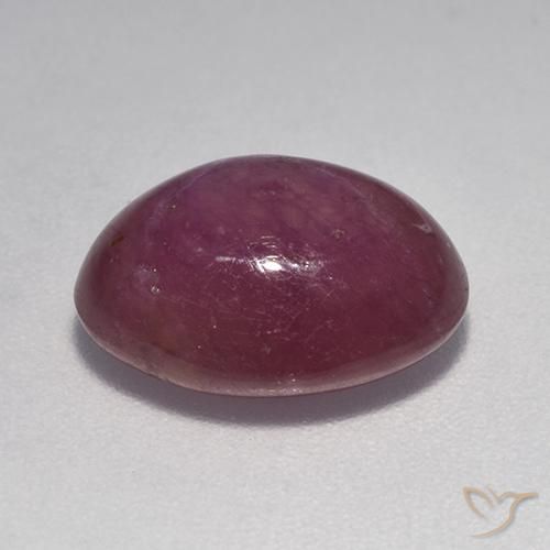 9,17 ctw natürlicher Mittel-Dunkelviolett Sternrubin, Oval, Lichtundurchlässig