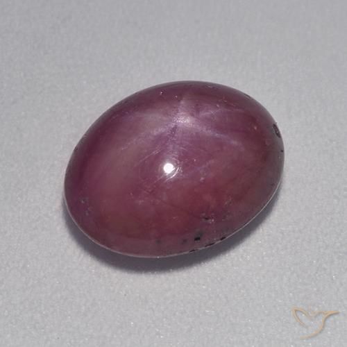 4.56ct Natürlicher Pflaume Lila Sternrubin, Oval, Lichtundurchlässig