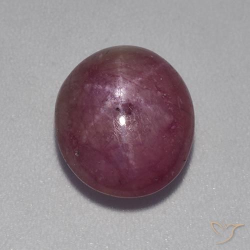 9,17 ctw natürlicher Graues Magenta Sternrubin, Oval, Lichtundurchlässig