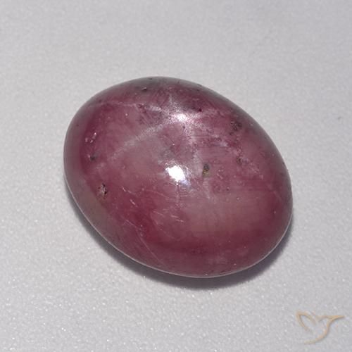 7.78ct Natürlicher Pflaume Lila Sternrubin, Oval, Lichtundurchlässig