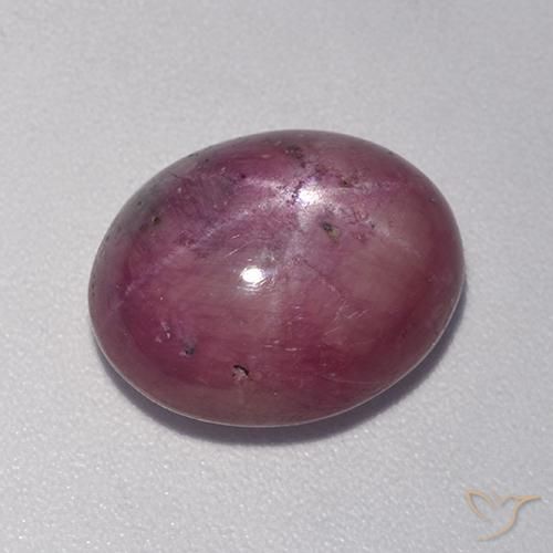 9,17 ctw natürlicher Pflaume Lila Sternrubin, Oval, Lichtundurchlässig