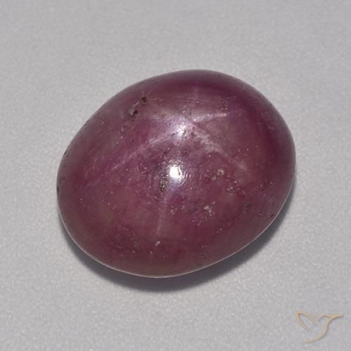 10.86ct Natürlicher Pflaume Lila Sternrubin, Oval, Lichtundurchlässig