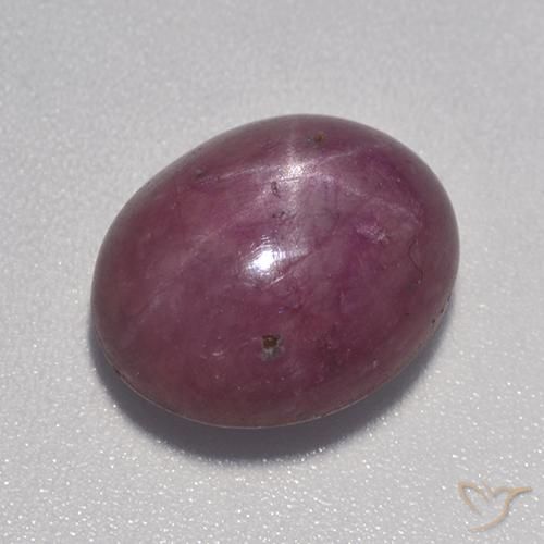9.03ct Natürlicher Pflaume Lila Sternrubin, Oval, Lichtundurchlässig